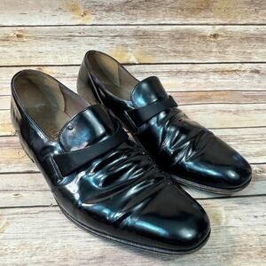 Bally Mens Black Leather Slip On Loafer Dress Shoes 10 N